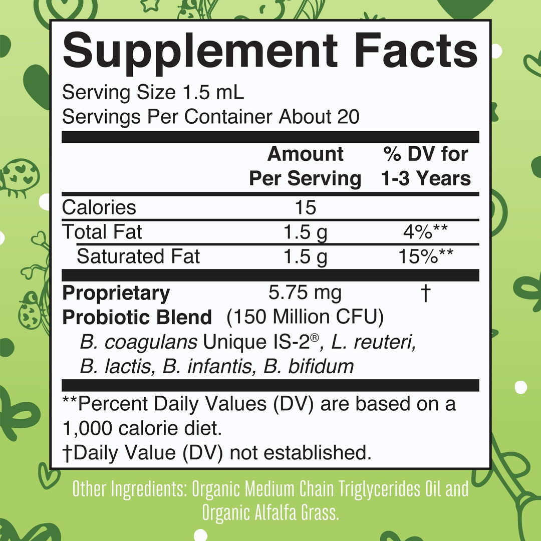 Cocomelon Toddler Probiotic Liquid Drops | Kids Probiotics for Ages 1-3 | 5 Probiotic Strains | 150 Billion CFU Per Serving | USDA Organic | Sugar Free | Gluten Free | 1 Fl Oz