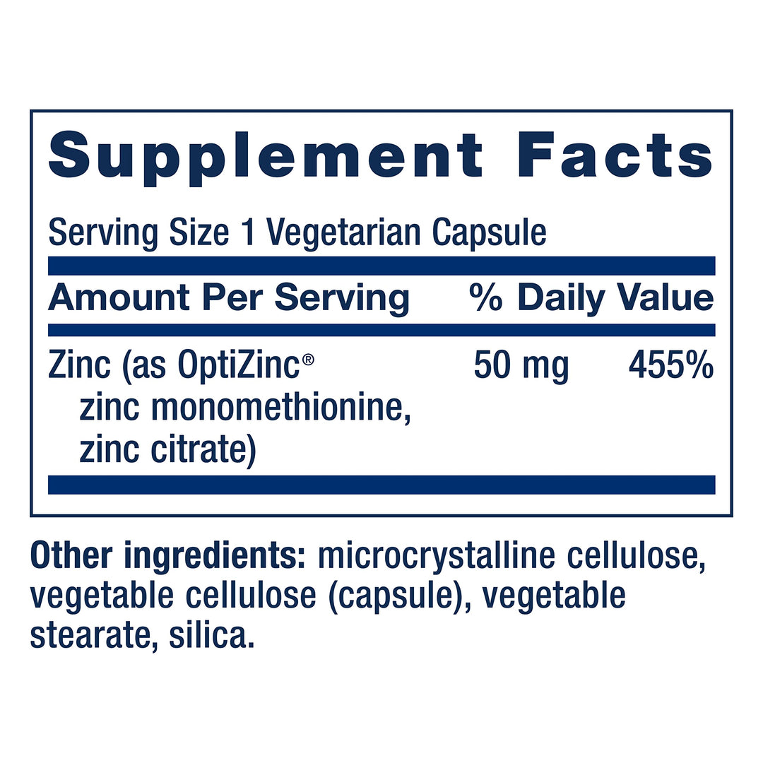 Zinc Caps, zinc 50 mg, zinc citrate, Support the body's immune defenses, ultra-absorbable, vegetarian, non-GMO, gluten-free, 90 vegetarian capsules, 90 Count (Pack of 1)