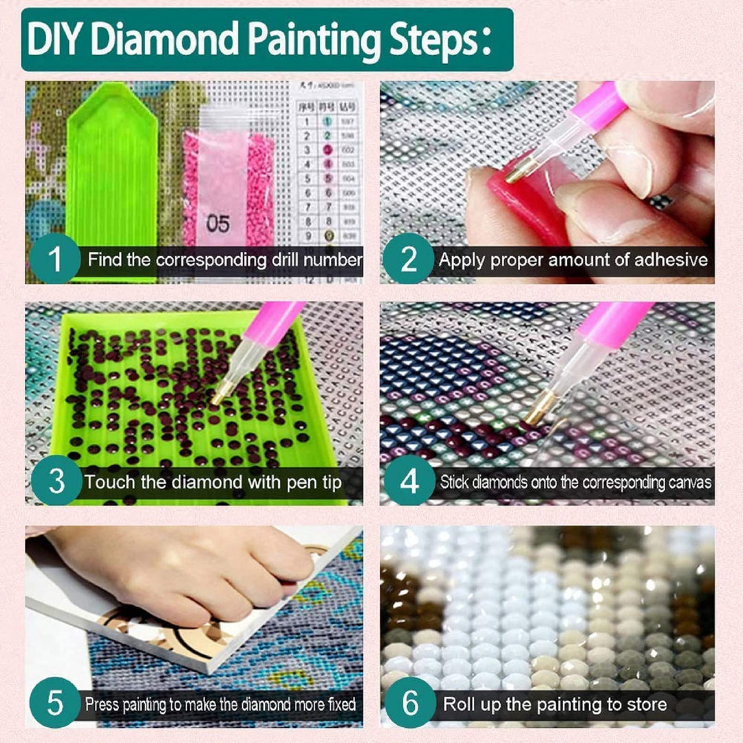 5D DIY Diamond Painting Full Round Cartoon Japan Anime Girl Diamond Embroidery Cross Stitch Diamond Mosaic Decoration Gift 11.8 X 15.8 Inch