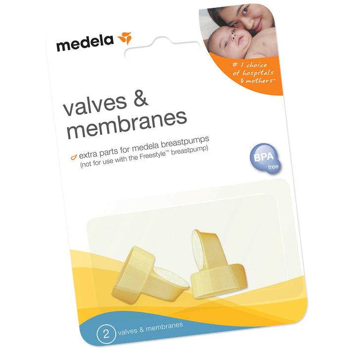 Spare Valves and Membranes, 2 Sets, Authentic Replacement Parts Designed for All Breast Pumps Except Sonata and Freestyle, Made Without BPA