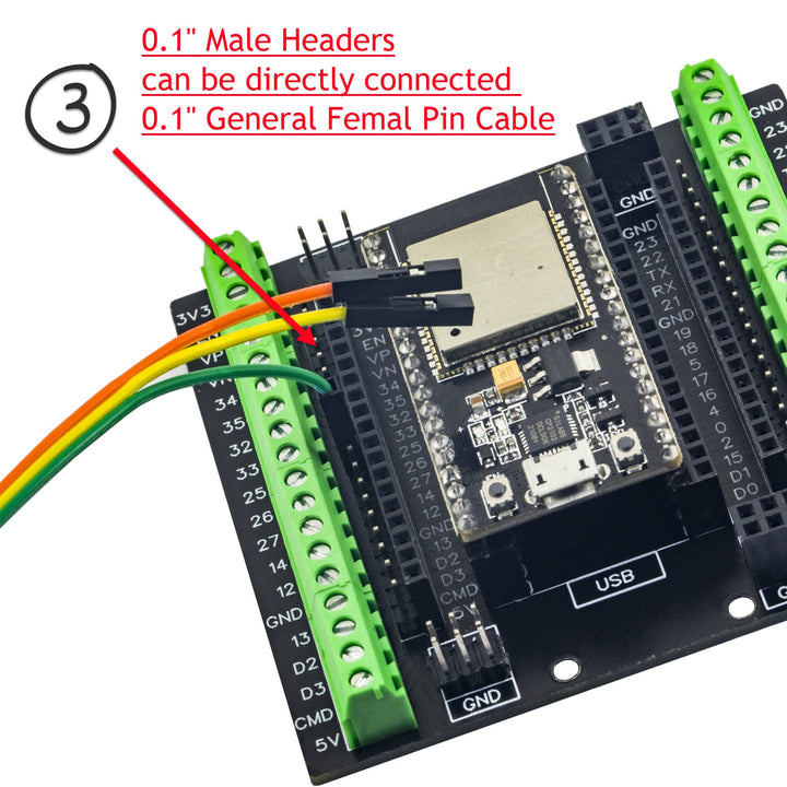 for ESP32 Super Breakout Board 3.81mm / 0.15 Terminal GPIO Expansion Board 3 Types Outputs for ESP32-DevKitC ESP-WROOM-32 Block PCB