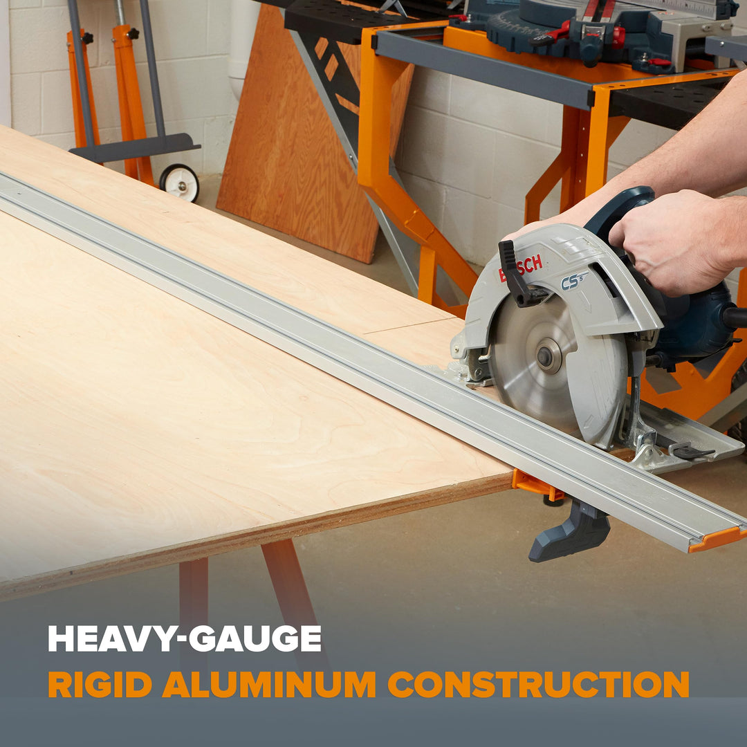 BORA 100 NGX Clamp Edge, Straight Cut Guide for Circular Saws, Aluminum, Includes 50-Inch Clamp Edge & 50-Inch Extension for 100-Inch Cutting Length, 544100