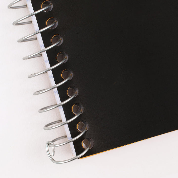 Small Spiral Notebook, 2 Subject, College Ruled Paper, 9-1/2 x 6, 100 Sheets, Black (72285)