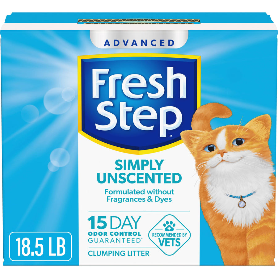 Advanced Simply Unscented Clumping Litter, Unscented Cat Litter Fights Odor on Contact, 18.5 lb. Box