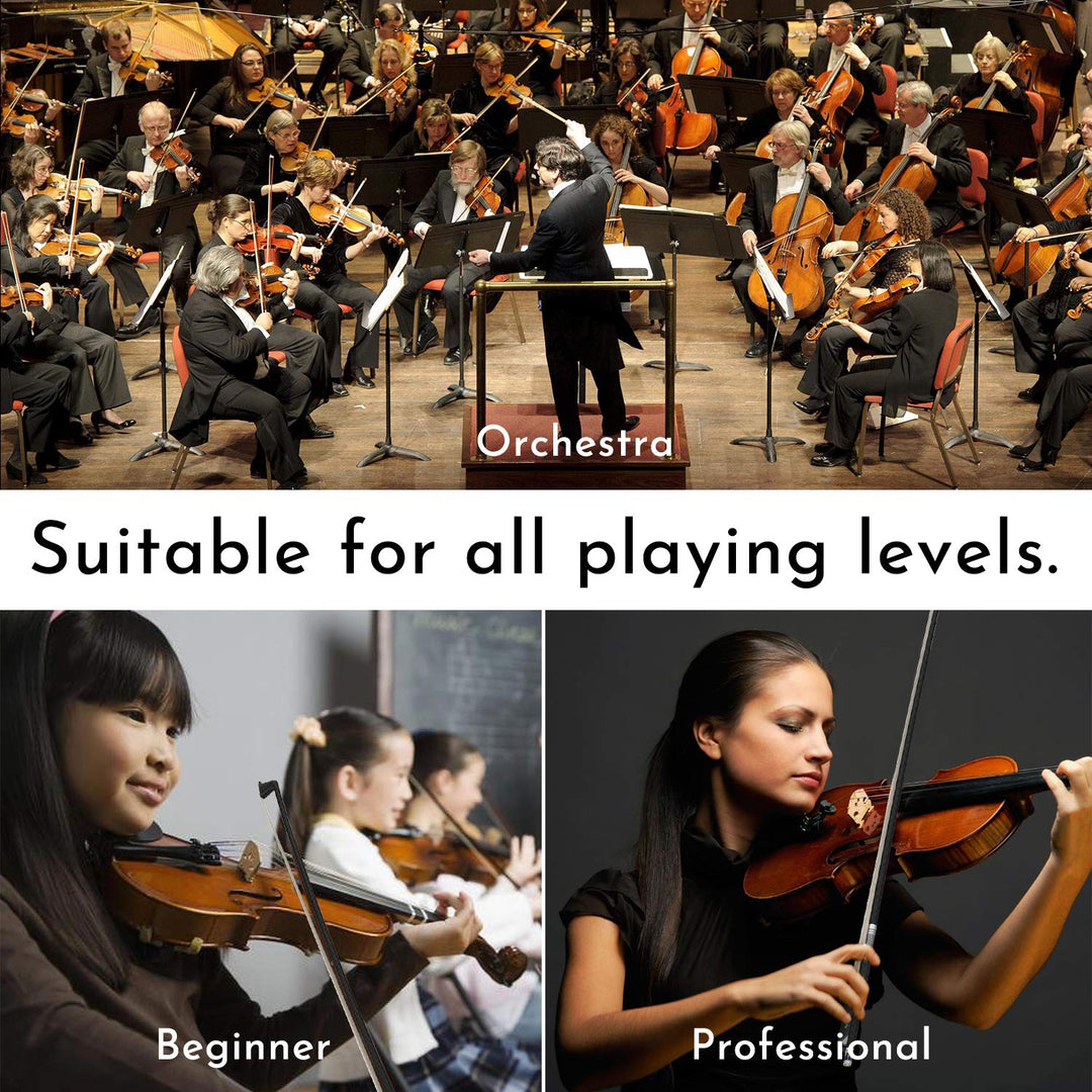 Carbon Fiber Violin Bow, Hand Crafted by Professional Violin & Bow Makers, Strong, Stiff & Well Balanced, Made with Mongolian Horse Hair, For Violinists & Fiddlers of All Skill Levels