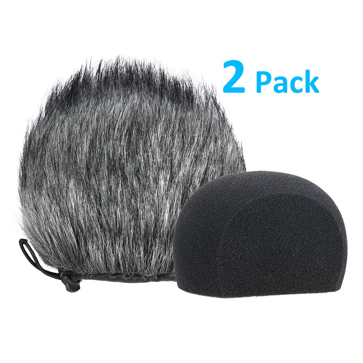 H6 Windscreen Muff and Foam for Zoom H6 Portable Handy Recorder Indoor Outdoor Microphone Windscreen (2 Pack)