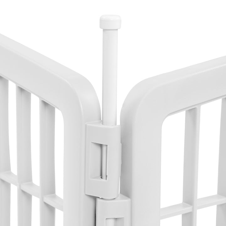 Dog Playpen Add-On Panels, 2-Panel 24 Pet Playpen, Puppy Playpen, Foldable, Customizable, White