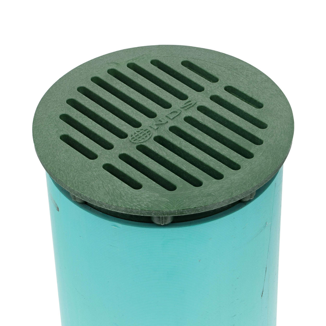 50, 6 In. Round Grate Drain Cover, Connects to Speed-D Catch Basin Drain,Drain Pipes & Fittings, for Small Lawns, Landscaping, and Patios,Green
