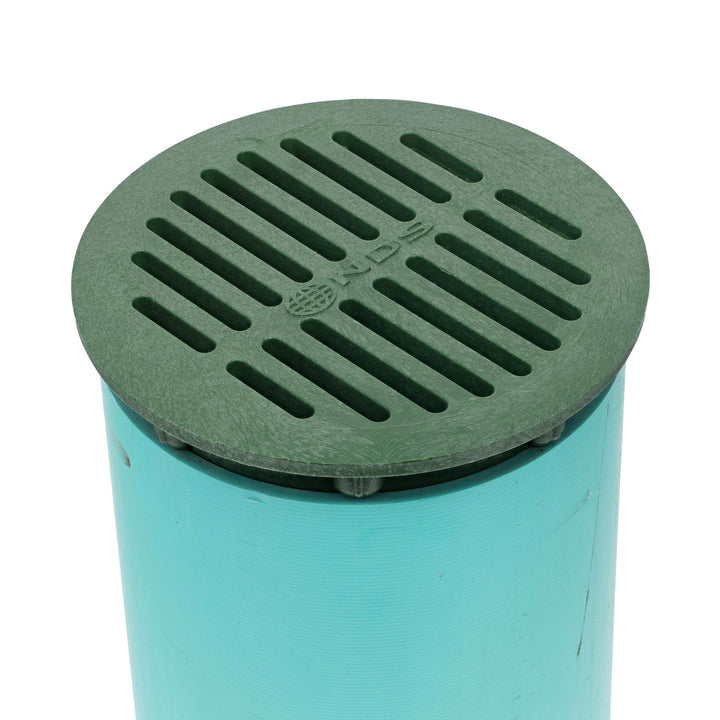 50, 6 In. Round Grate Drain Cover, Connects to Speed-D Catch Basin Drain,Drain Pipes & Fittings, for Small Lawns, Landscaping, and Patios,Green