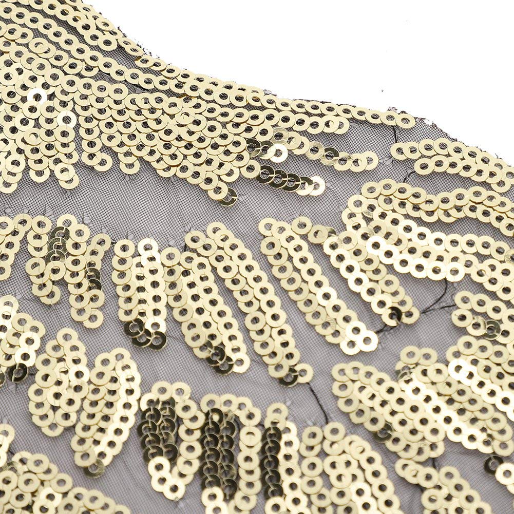 2 Pairs Sequins Angel Sew on/Iron On Patch DIY Embroidered Applique Bling for DIY Jackets Cloth Decoration Gifts