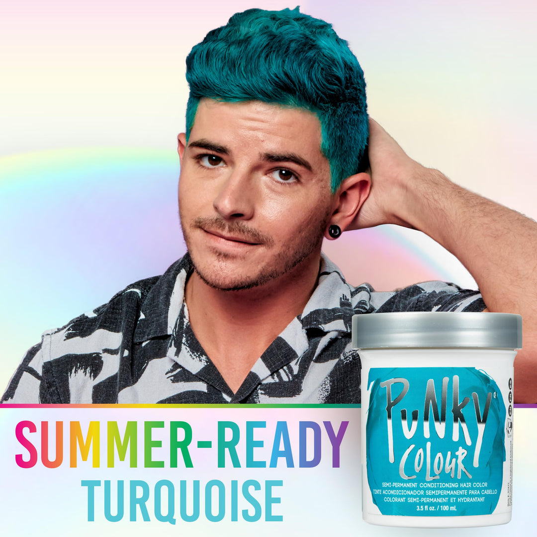 Jerome Russell Semi Permanent Hair Color Conditioning, 100ml (Pack of 1) - Turquoise