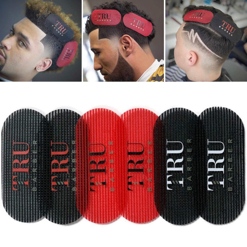 HAIR GRIPPERS ® 3 COLORS BUNDLE PACK 6 PCS for Men and Women - Salon and Barber, Hair Clips for Styling, Hair holder Grips (Black/Red/Black)