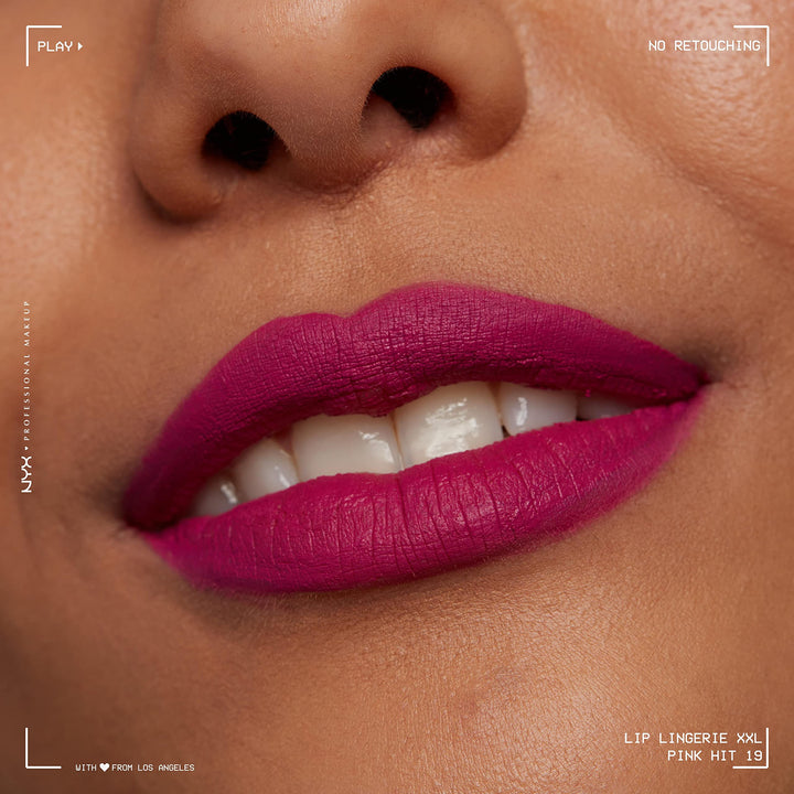 PROFESSIONAL MAKEUP Lip Lingerie XXL Matte Liquid Lipstick - Pink Hit (Cool Toned Hot Pink)