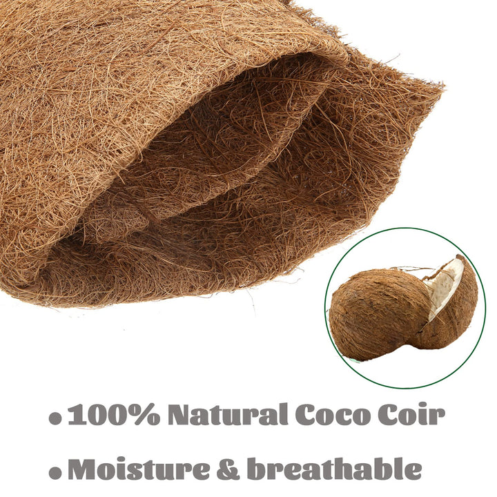 Natural Coco Coir Fiber Liner Roll Sheet, Coconut Fiber Pad, Coconut Husk Liners Mat for Planters Baskets, DIY Moss Pole - 12x48 inch