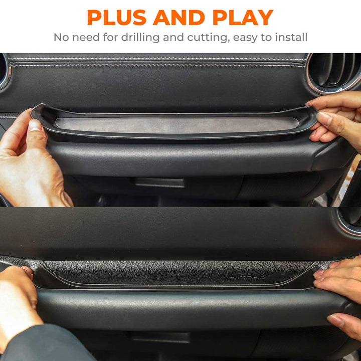 JL GrabTray Passenger Storage Tray Organizer Grab Handle Accessory Box for 2018-2023 Jeep Wrangler JL JLU & Jeep Gladiator JT, Interior Accessories, Black
