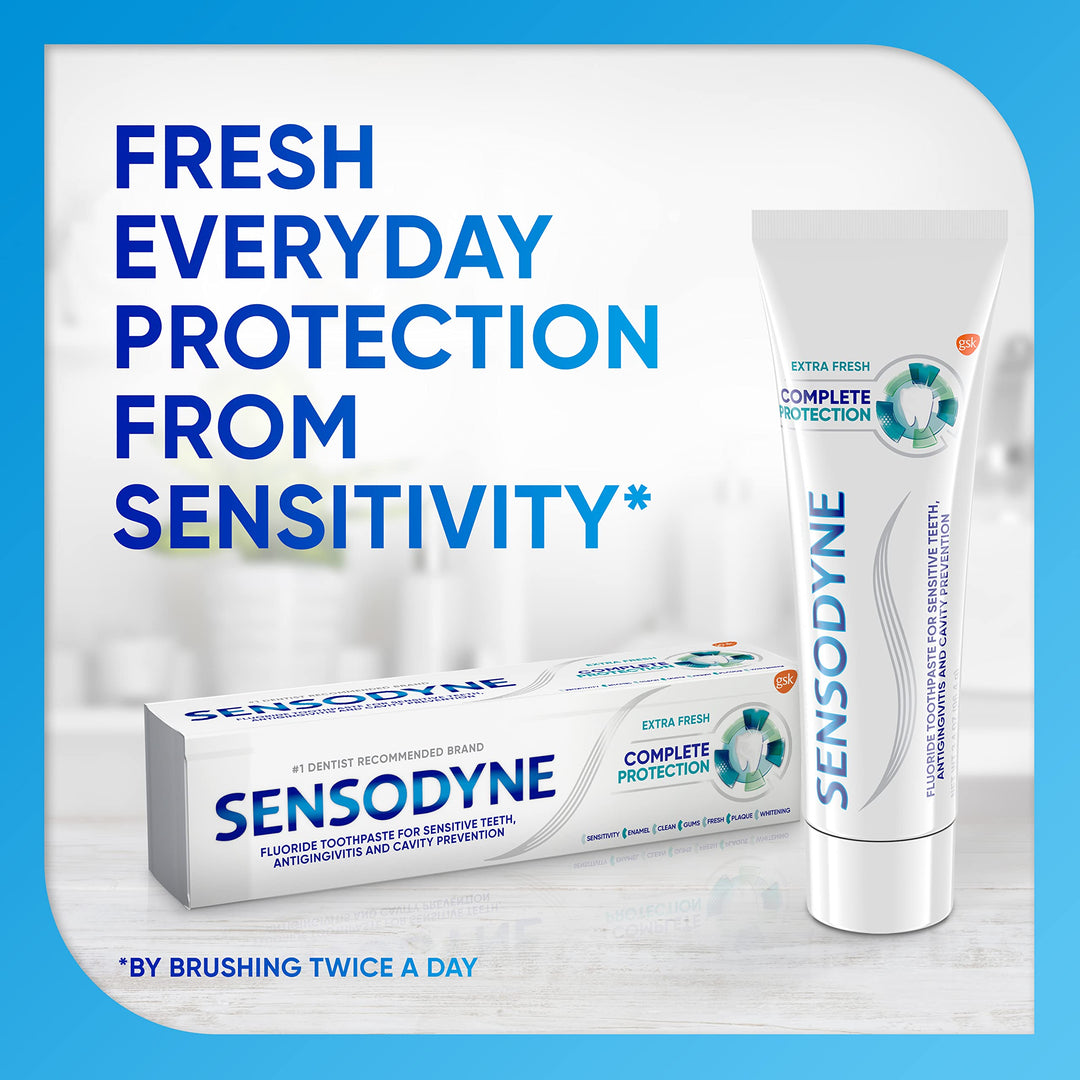 Complete Protection Sensitive Toothpaste For Gingivitis, Sensitive Teeth Treatment, Extra Fresh - 3.4 Ounces