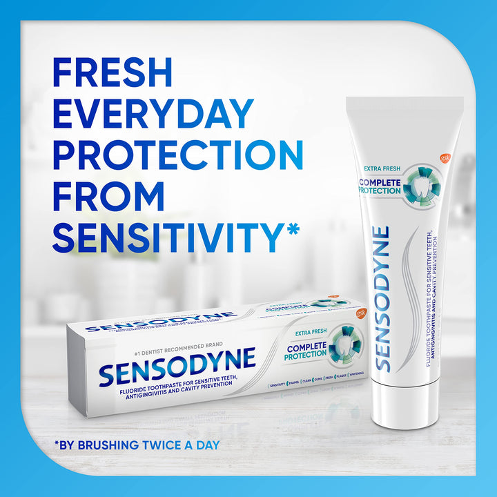 Complete Protection Sensitive Toothpaste For Gingivitis, Sensitive Teeth Treatment, Extra Fresh - 3.4 Ounces