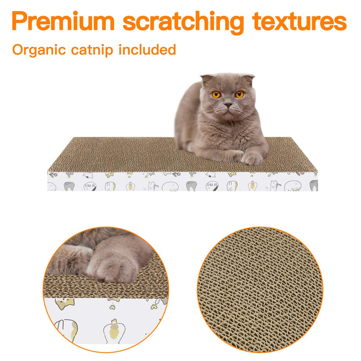 Cat Scratcher 4 PCS Cat Scratch Pad Reversible Scratcher Scratching Texture Design Durable Scraper