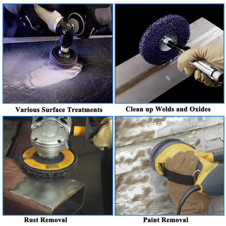 Rust Remover Wheel Remove Paint and Oxidation Poly Strip Wheel Disc Abrasive Angle Grinding Wheel (5Pack - 4 x 60#)