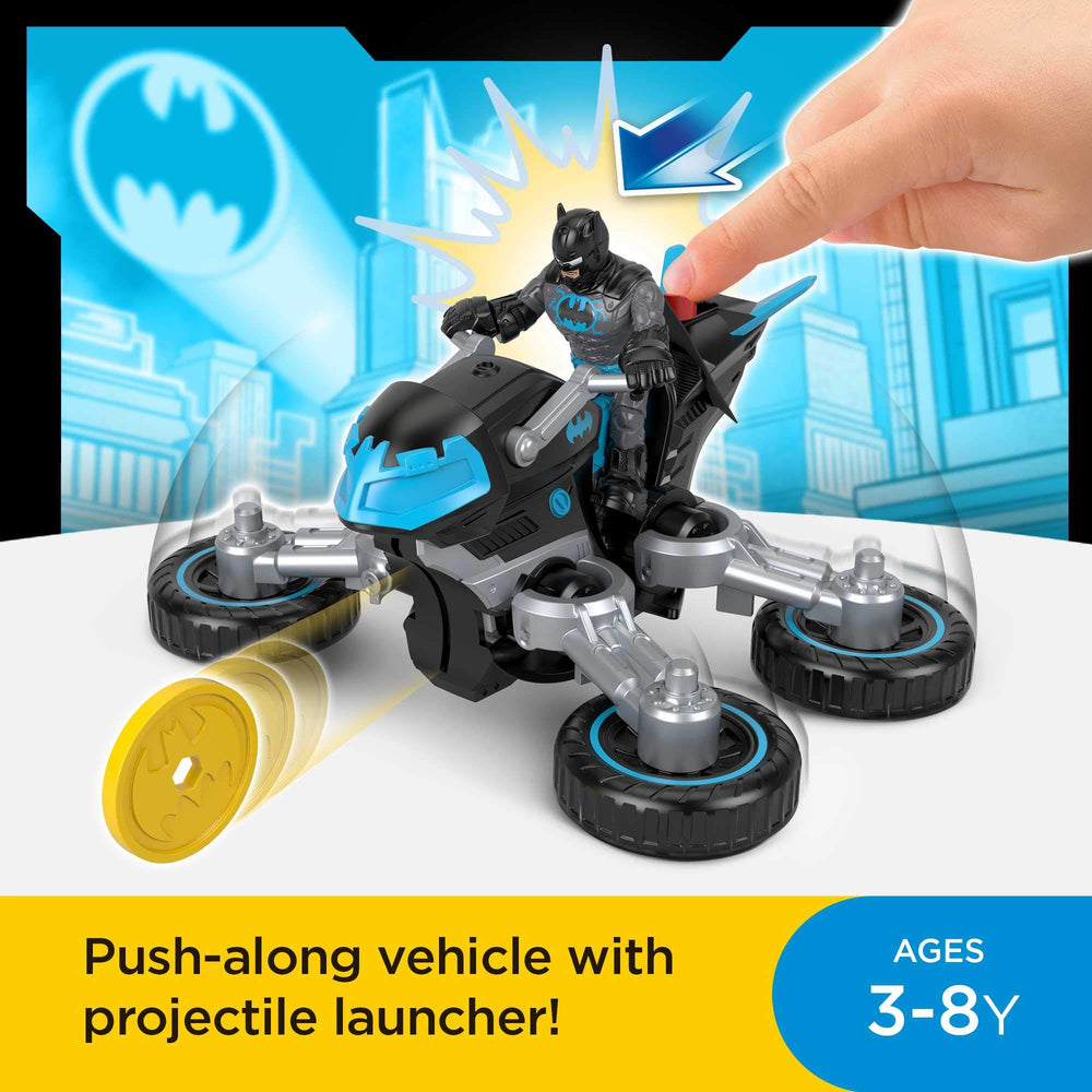 Imaginext DC Super Friends Batman Toy Bat-Tech Batcycle Vehicle & Figure Set for Preschool Pretend Play Kids Ages 3+ Years