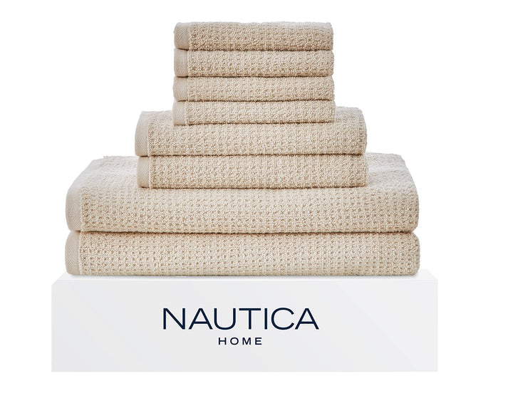 - 8pc Bath Towels Set, Highly Absorbent & Quick Dry Towel, Stylish Bathroom Decor & Dorm Room Essentials (Oasis Grey, 8pc)