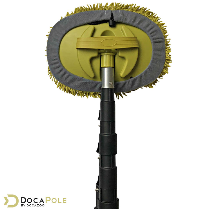 DOCA Car Wash Kit - Full Car Cleaning Kit & Car Wash Brush with Long Handle, Extendable 6-24 Ft Pole (30+ Ft Reach), Car Wash Mitts, Squeegee & Microfiber Head