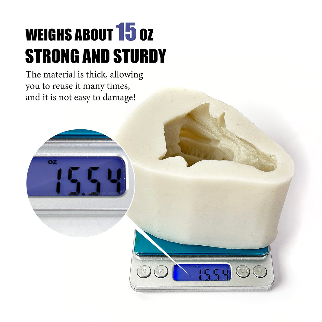 Dragon Head Mold Resin 3D Large Dragon Silicone Molds for Epoxy Resin, Fondant Cake Decorating, Soap, Candle, Concret, Cement, Polymer Clay (with 20 Pairs Dragon Eyes)