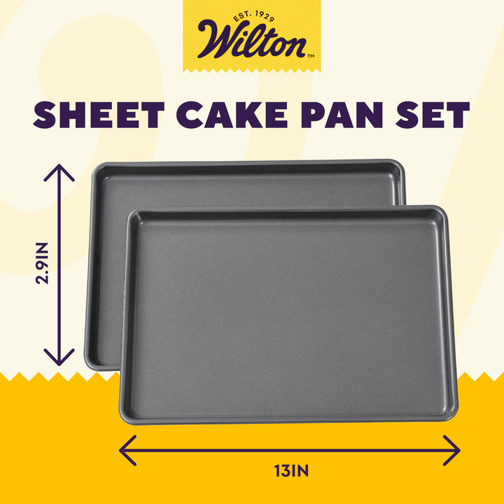 Easy Layers Sheet Cake Pan, Rectangle Sheet Pan, 2-Piece Baking Sheets Set, Steel