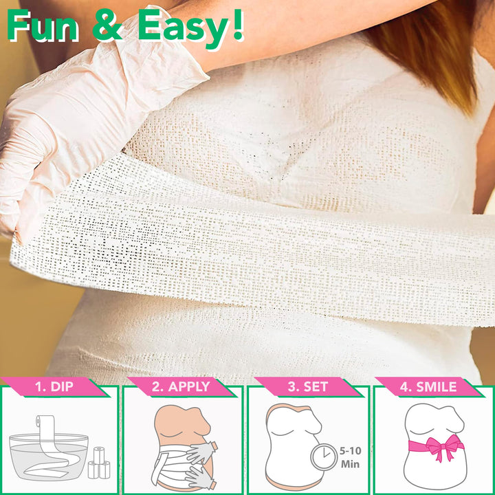 Proud Body Belly Casting Kit Pregnancy, Easy Belly Cast with Natural Finish – Gift for Expecting Mom, Baby Nursery Décor, Mothers Day Keepsake, Mom to Be Gift, Pregnant Mom Gifts