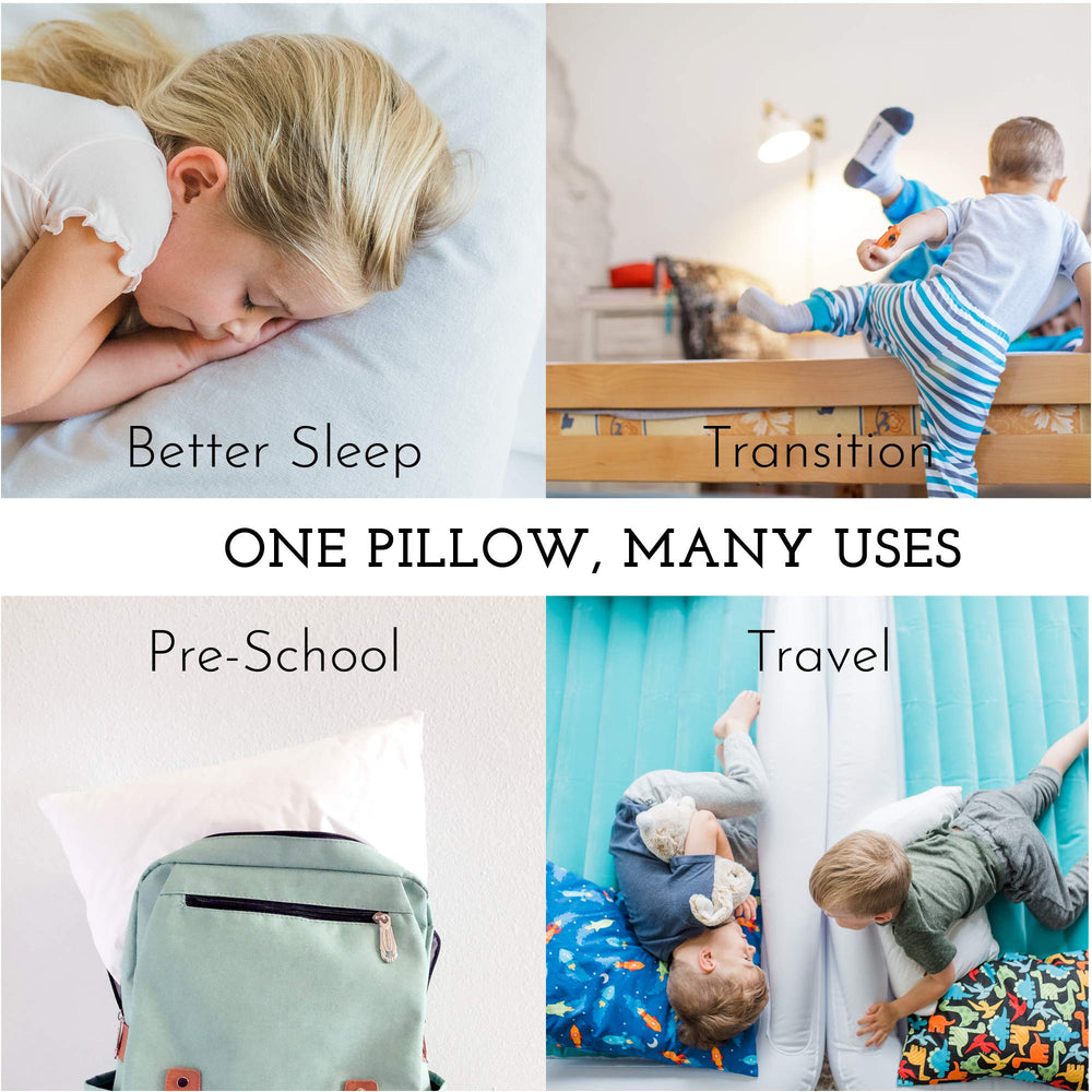 Toddler Pillow, Organic Cotton, Down-Like Fill, Ivory 13 X 18