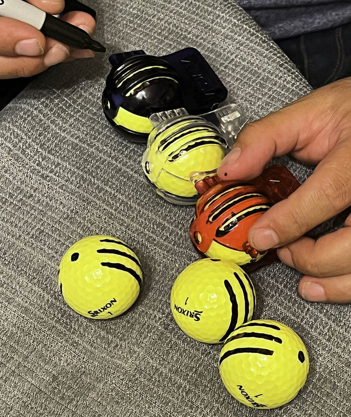 Tri-Line Golf Ball Alignment Tool - Precision Marking Pens Kit for Accurate Putting & Driving