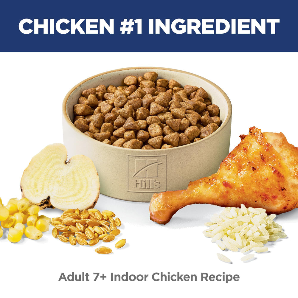 Science Diet Indoor, Senior Adult 7+, Easy Litter Box Cleanup, Dry Cat Food, Chicken Recipe, 3.5 lb Bag