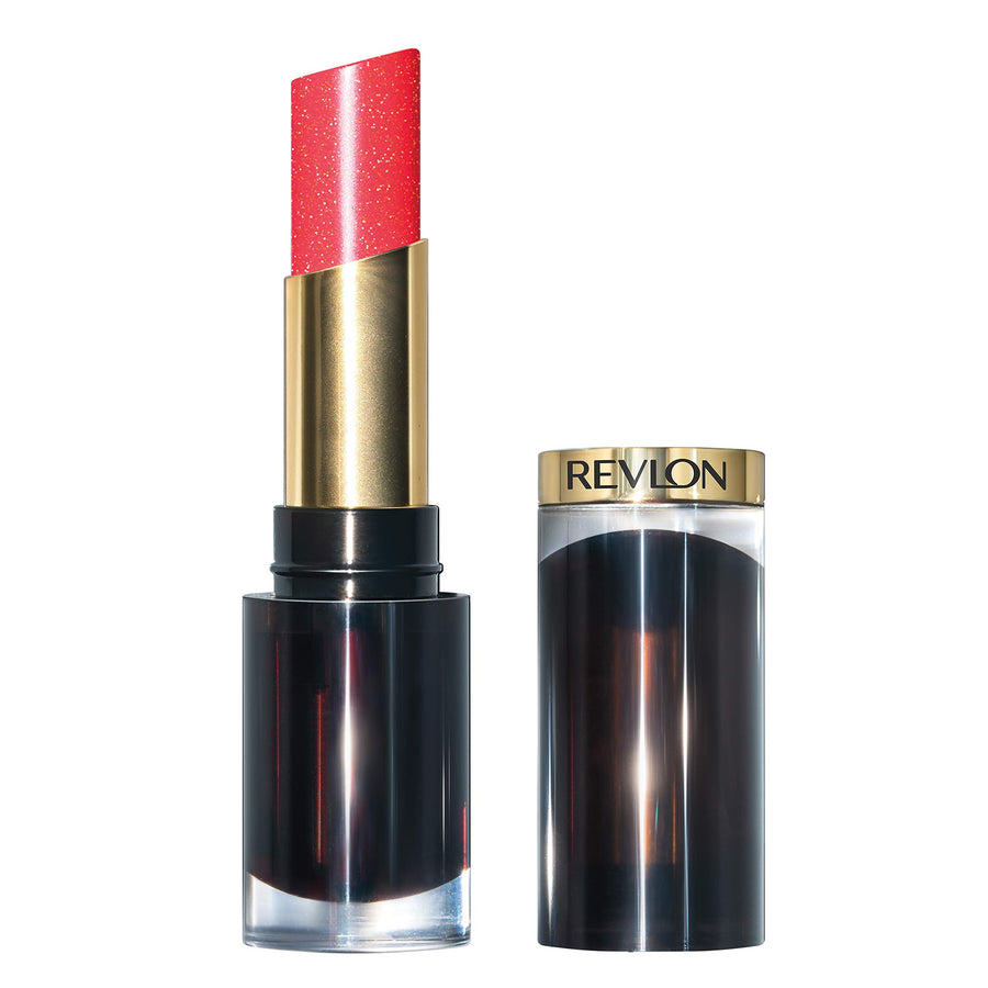 Super Lustrous Glass Shine Lipstick, Flawless Moisturizing Lip Color with Aloe, Hyaluronic Acid and Rose Quartz, Glassy Pink (016), 0.15 oz