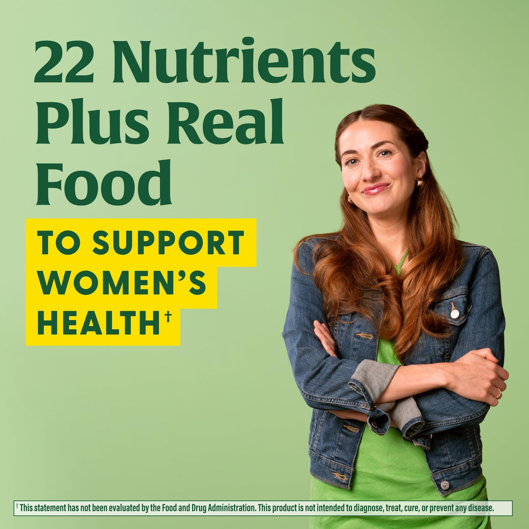 Womens Multivitamin One Daily - Multivitamin for Women - Vitamin C, Vitamin D, Iron & B Vitamins - Bone, Energy Metabolism & Immune Support - Vegetarian, GlutenFree - 30 Tablets, 30 Servings