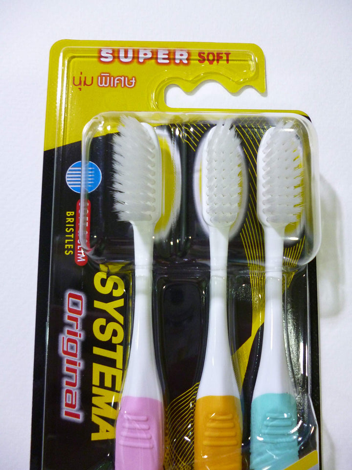 Original Super Soft & Slim Bristles Toothbrushes Family Pack (Pakc of 3)