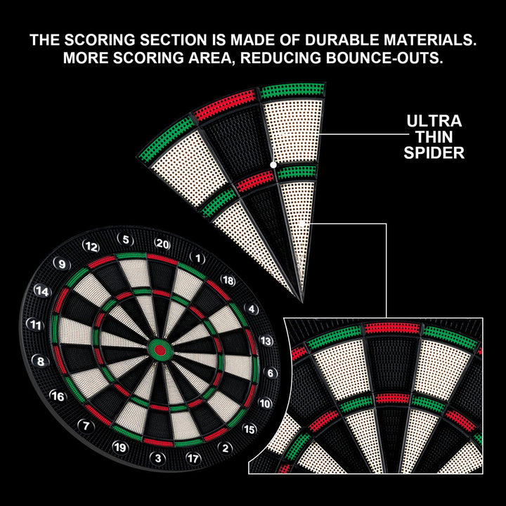 Electronic Dart Board, LED Display Automatic Scoring Dartboard Sets for Adults with 12 Darts 100 Soft Tips, Dart Board Electronic Scoreboard, Power Adapter, Outdoor