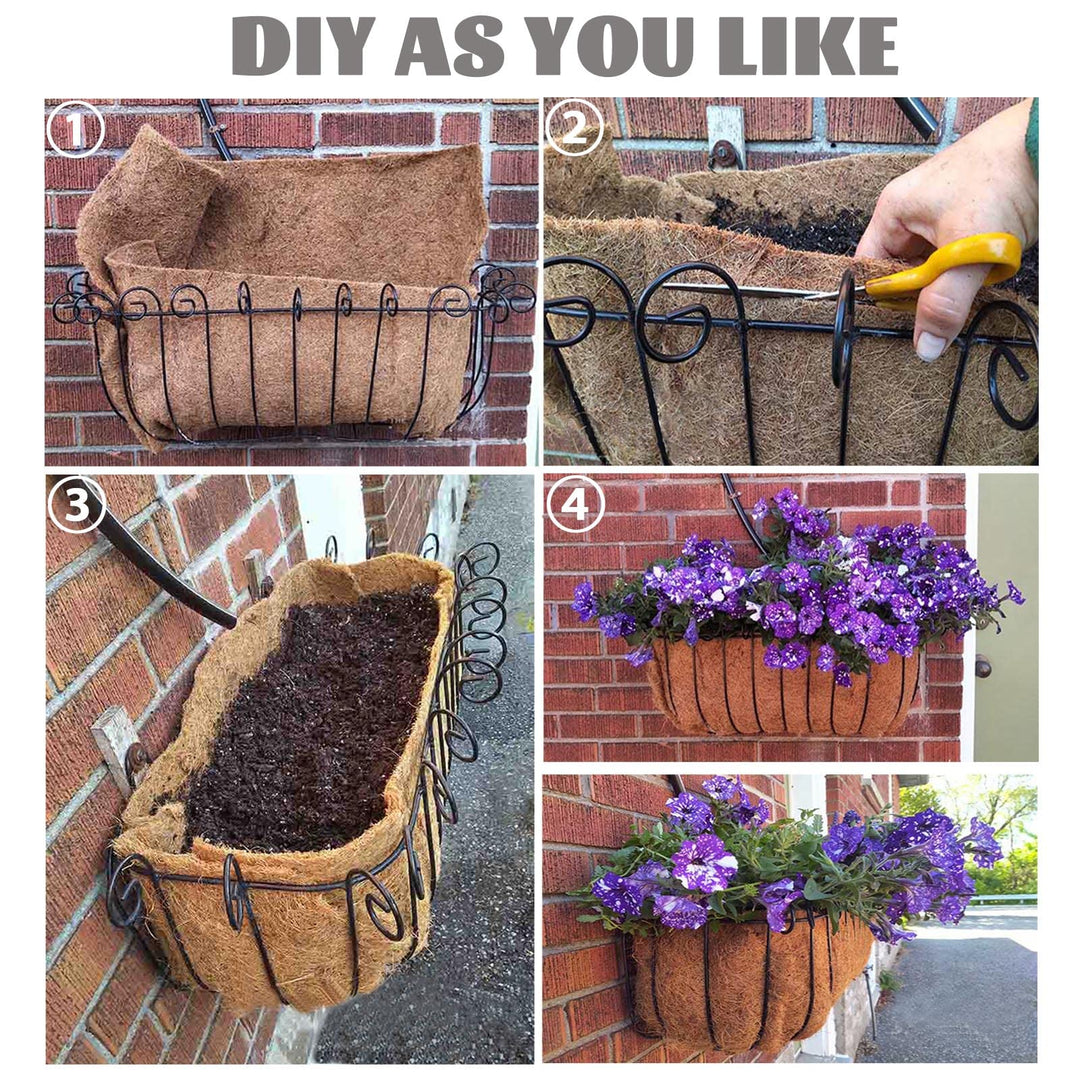 Natural Coco Coir Fiber Liner Roll Sheet, Coconut Fiber Pad, Coconut Husk Liners Mat for Planters Baskets, DIY Moss Pole - 12x48 inch
