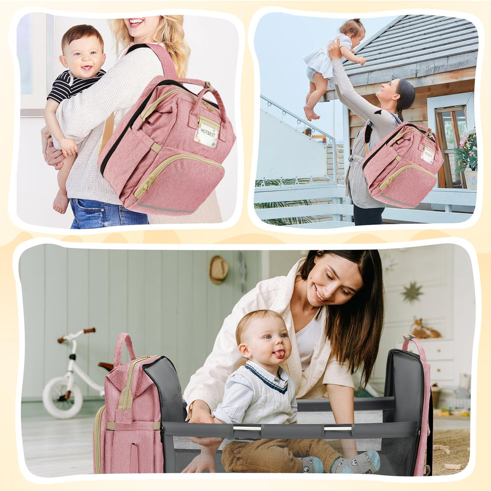 Diaper Bag Backpack, Pink, Large