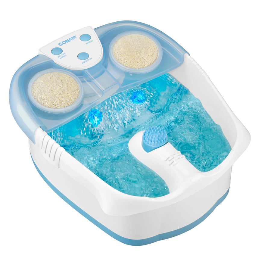 Active Life Waterfall Foot Spa with Lights and Bubbles (Blue)