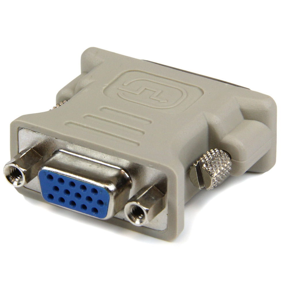 DVI to VGA Cable Adapter - DVI (M) to VGA (F) - 1 Pack - Male DVI to Female VGA (DVIVGAMF), Beige