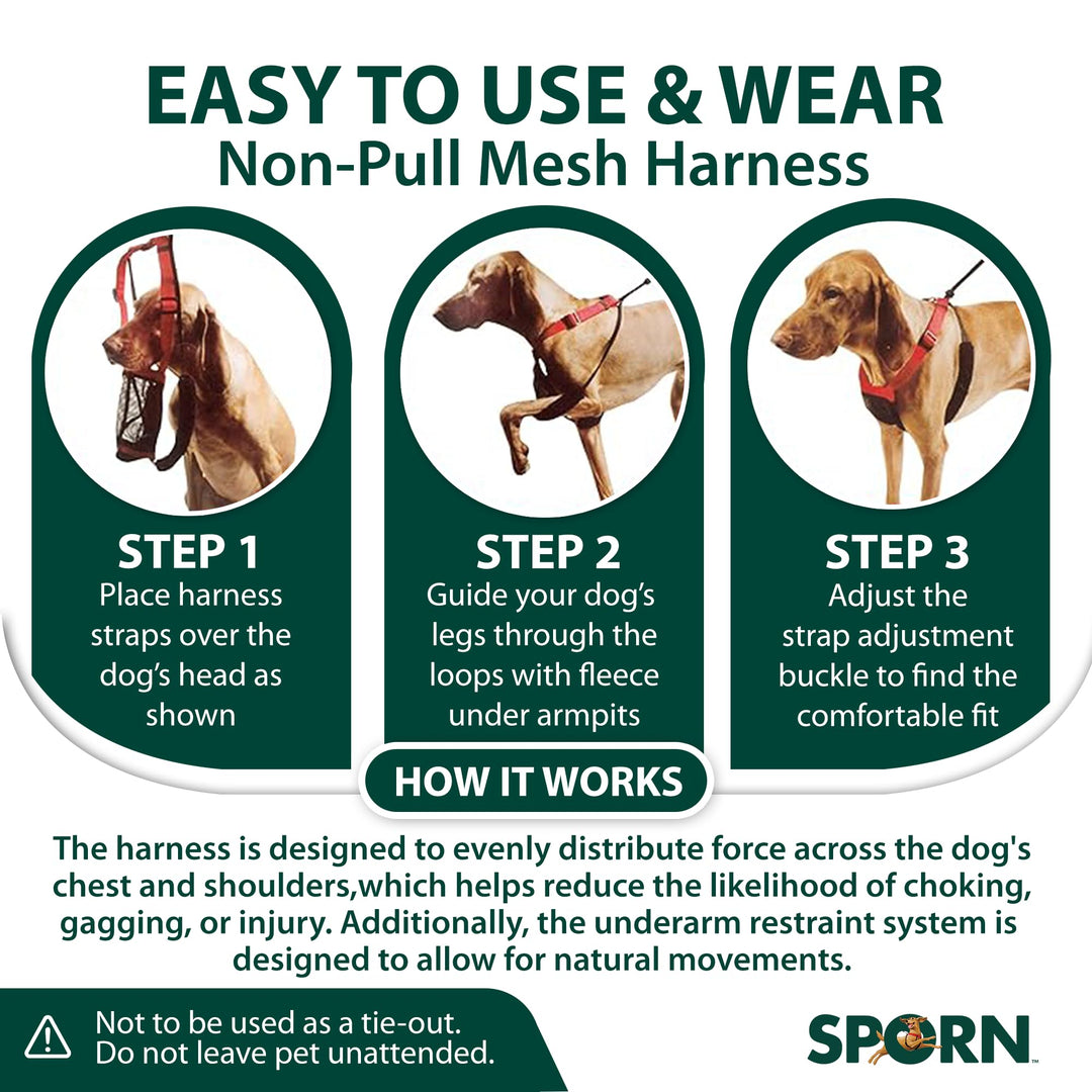 No Pull Dog Harness Medium Sized Dog, Black Mesh Dog Harness, Durable Nylon Anti Pull Dog Harness Medium Size Dog, Breathable & Easy Medium Dog Harness, Provides to Medium Breeds