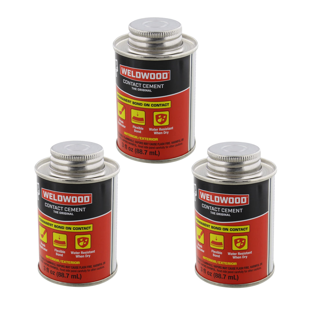 DAP 00107 Weldwood Original Contact Cement,3 oz - 3 Pack