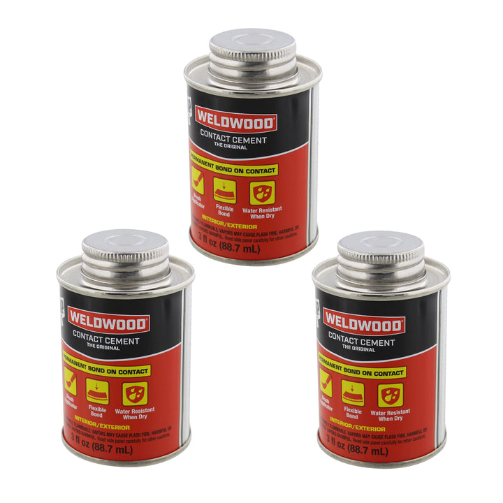 DAP 00107 Weldwood Original Contact Cement,3 oz - 3 Pack
