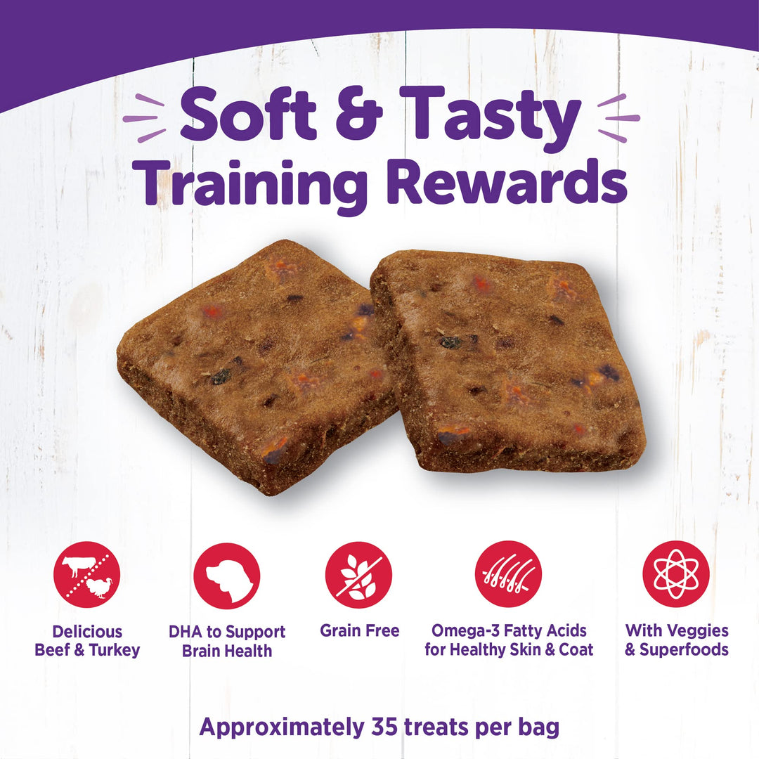 Rewarding Life Dog Treats, Natural, Training Treat, Grain Free, Soft Beef & Turkey (6 Ounce bag)