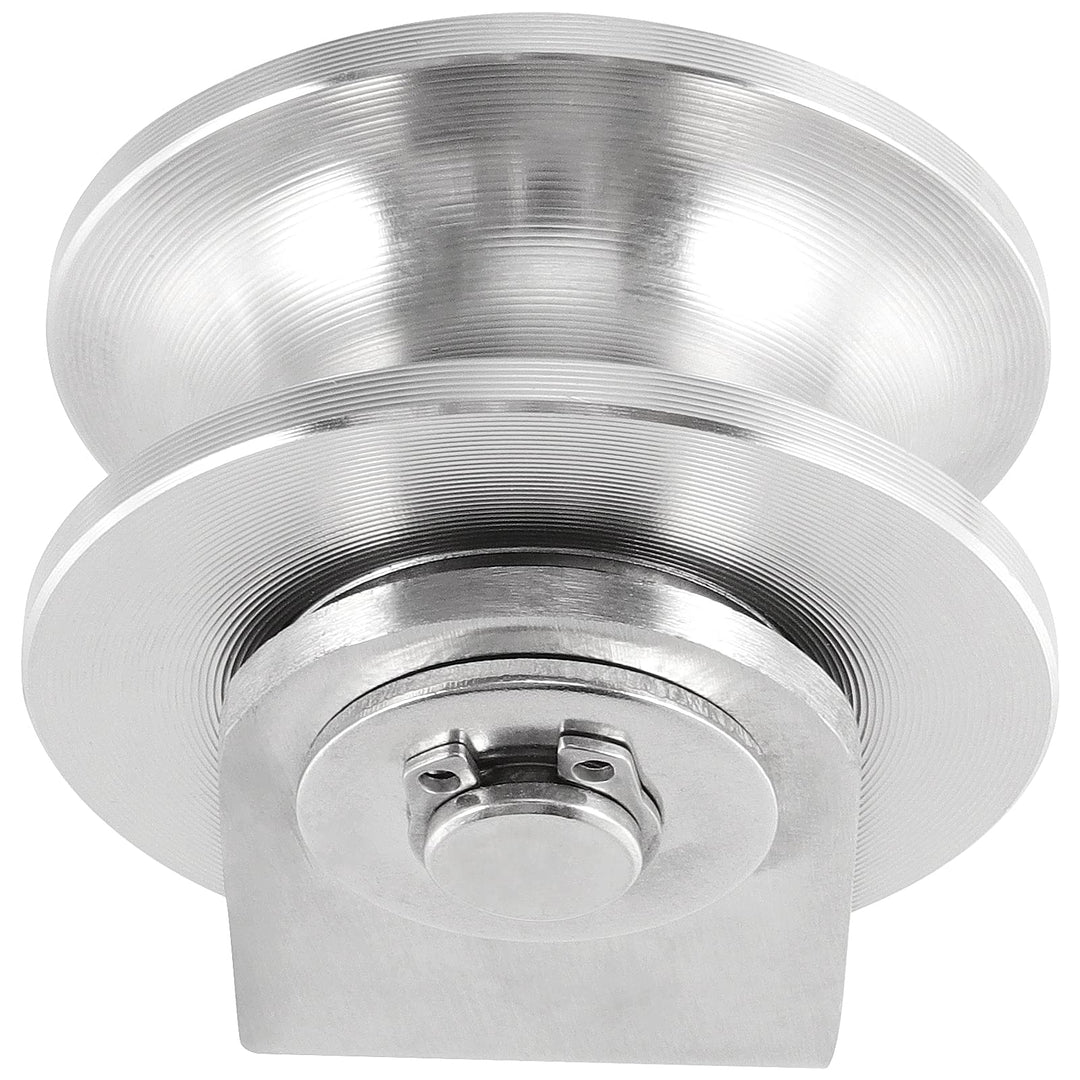 2 Pack 3 Inch Stainless Steel U Groove Wheel, U Groove Caster with Bracket for Sliding Gate, Rolling Gate, Inverted Track, Industrial Machines, 882 lbs Capacity