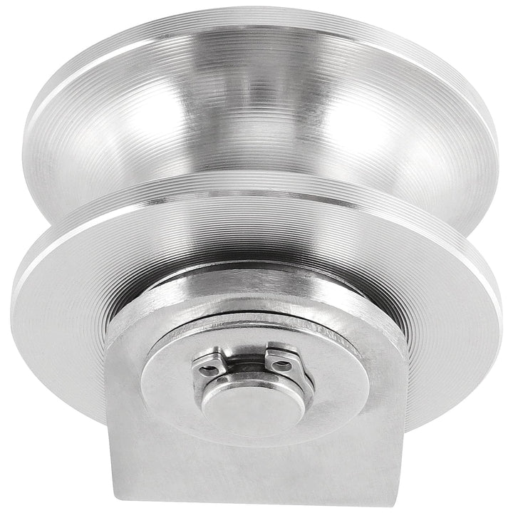 2 Pack 3 Inch Stainless Steel U Groove Wheel, U Groove Caster with Bracket for Sliding Gate, Rolling Gate, Inverted Track, Industrial Machines, 882 lbs Capacity