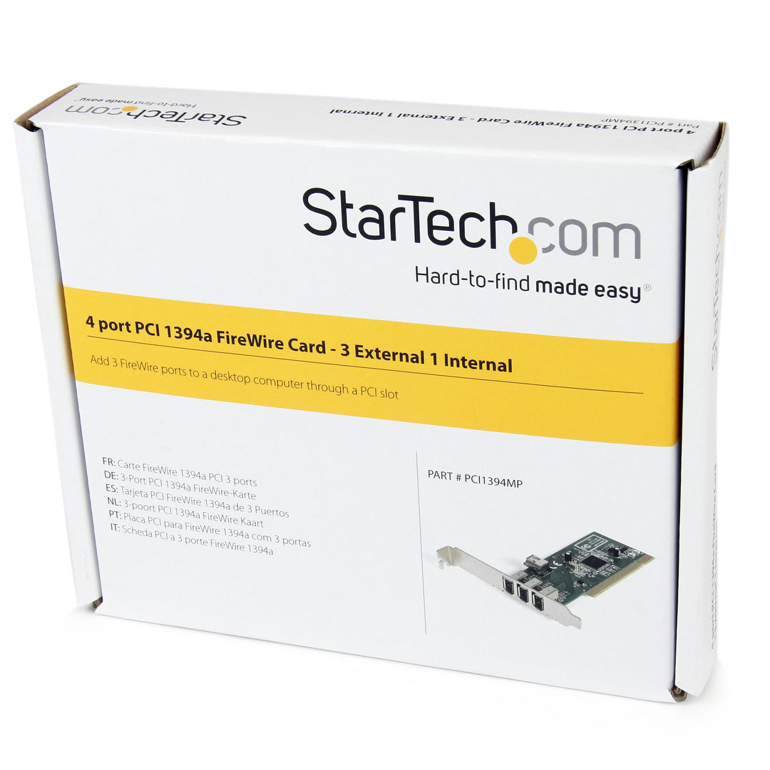 4 port PCI 1394a FireWire Adapter Card - 3 External 1 Internal FireWire PCI Card , TAA (PCI1394MP)