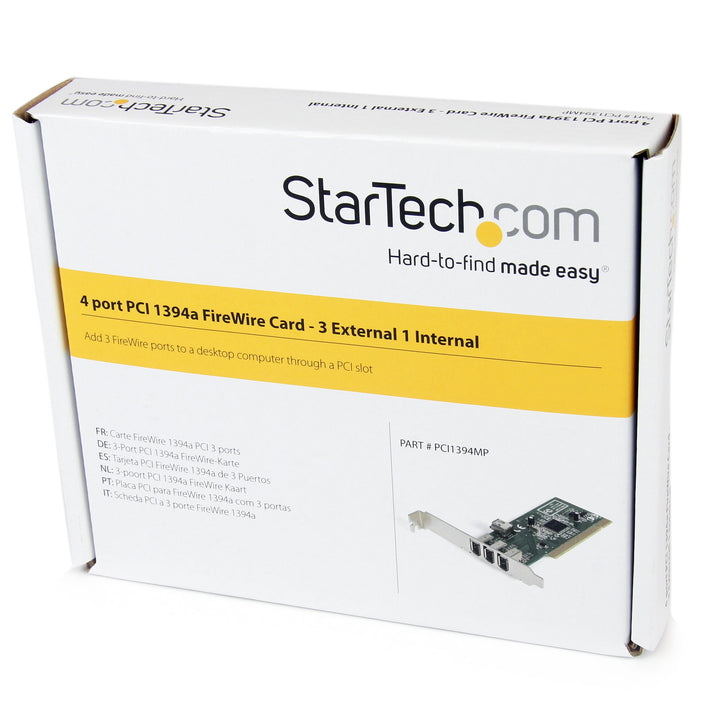 4 port PCI 1394a FireWire Adapter Card - 3 External 1 Internal FireWire PCI Card , TAA (PCI1394MP)