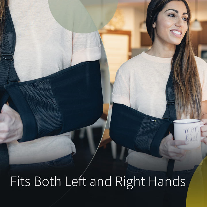 Arm Sling for Shoulder Injury for Women and Men - Rotator Cuff Torn, Wrist and Elbow Surgery with Adjustable Padded Arm Support Strap
