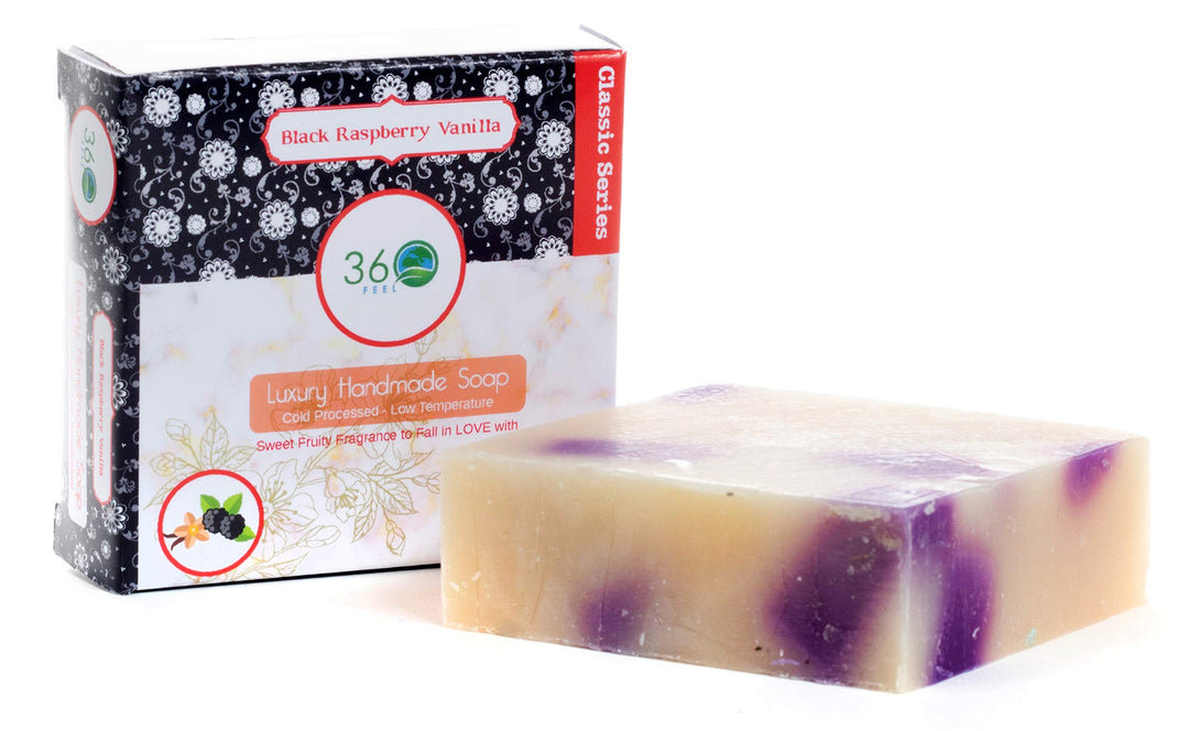 Black Raspberry Soap -5oz Castile Handmade Soap bar -Sweet Fruity fragrance- Pure Essential Oil Natural Soaps- Great as Anniversary Wedding Gifts - Made in USA-Gift ready